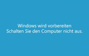 Windows wird vorbereitet geht nicht weg - was tun?
