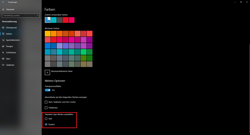 Windows 10 Dark Mode so aktivieren Sie das dunkle Design TechAktuell