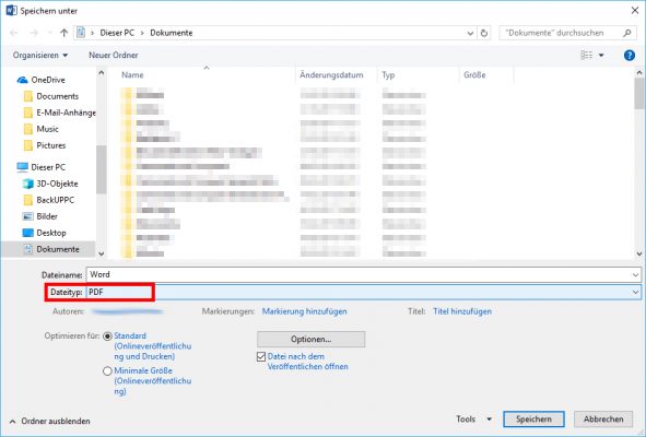 Word-Dokument als PDF umwandeln / speichern - Tech-Aktuell